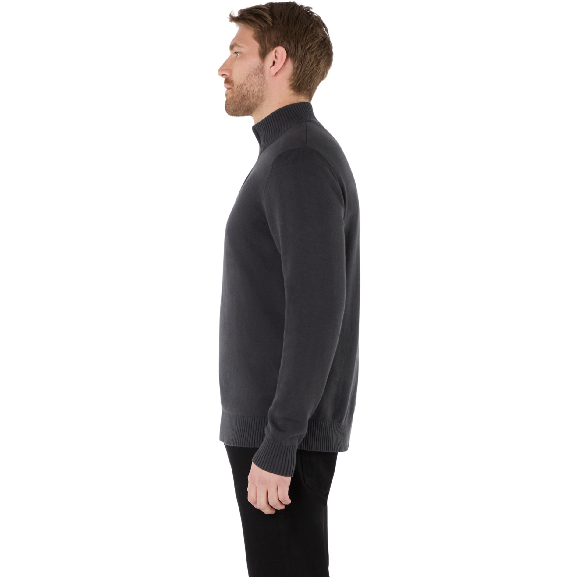 2025 Musto Hombres Original 1/4 Zip Cuello Jersey De Punto 85082 - Carbon Marl